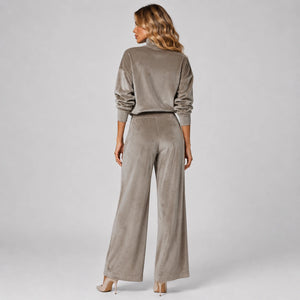 Mock Neck Wide Leg Set WHD0606606