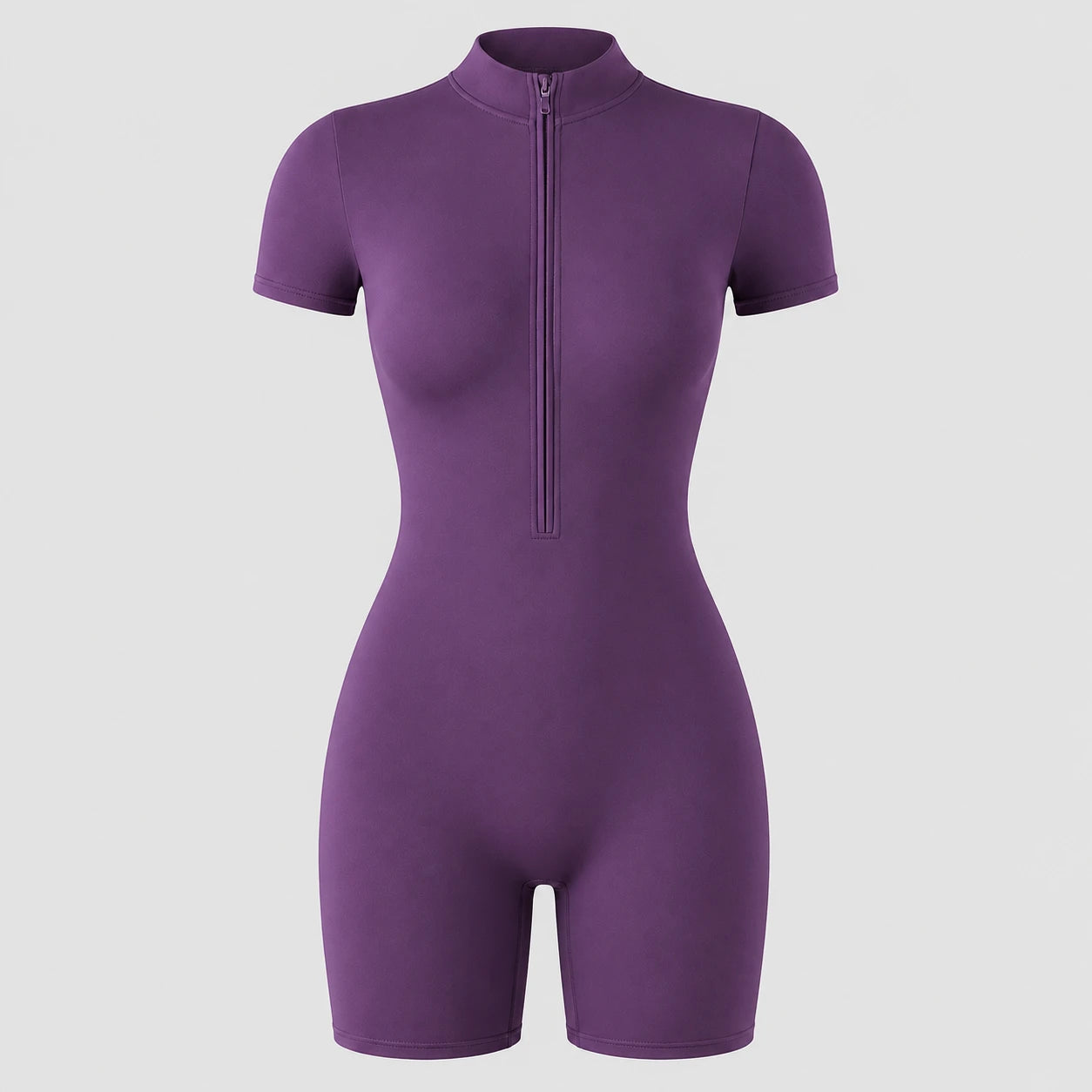 Short Sleeve Zip Romper WHD0606619