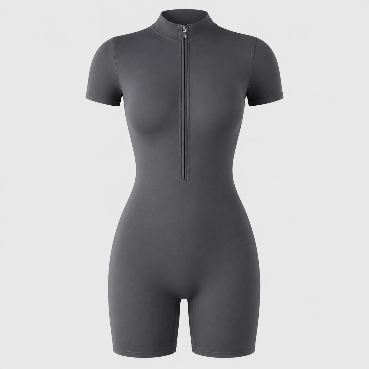 Short Sleeve Zip Romper WHD0606619