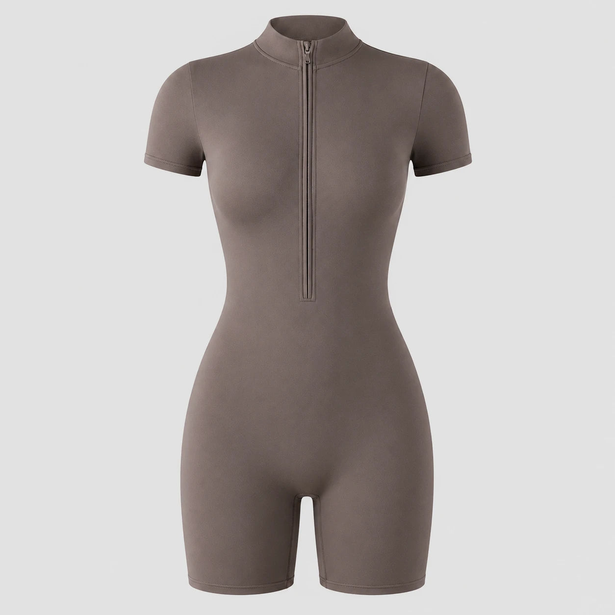 Short Sleeve Zip Romper WHD0606619