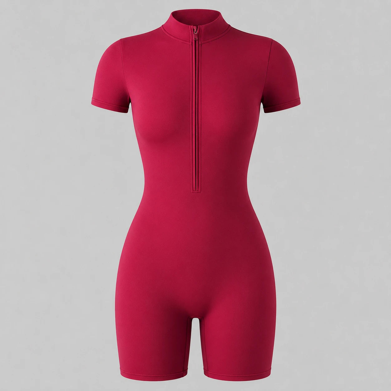 Short Sleeve Zip Romper WHD0606619