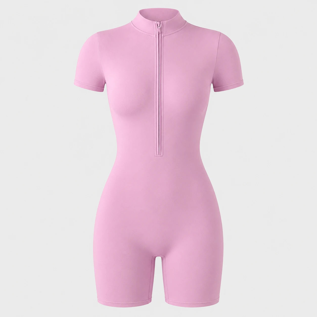 Short Sleeve Zip Romper WHD0606619