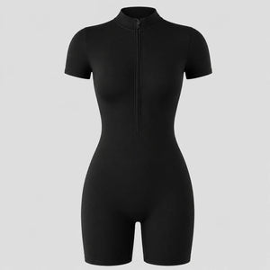 Short Sleeve Zip Romper WHD0606619