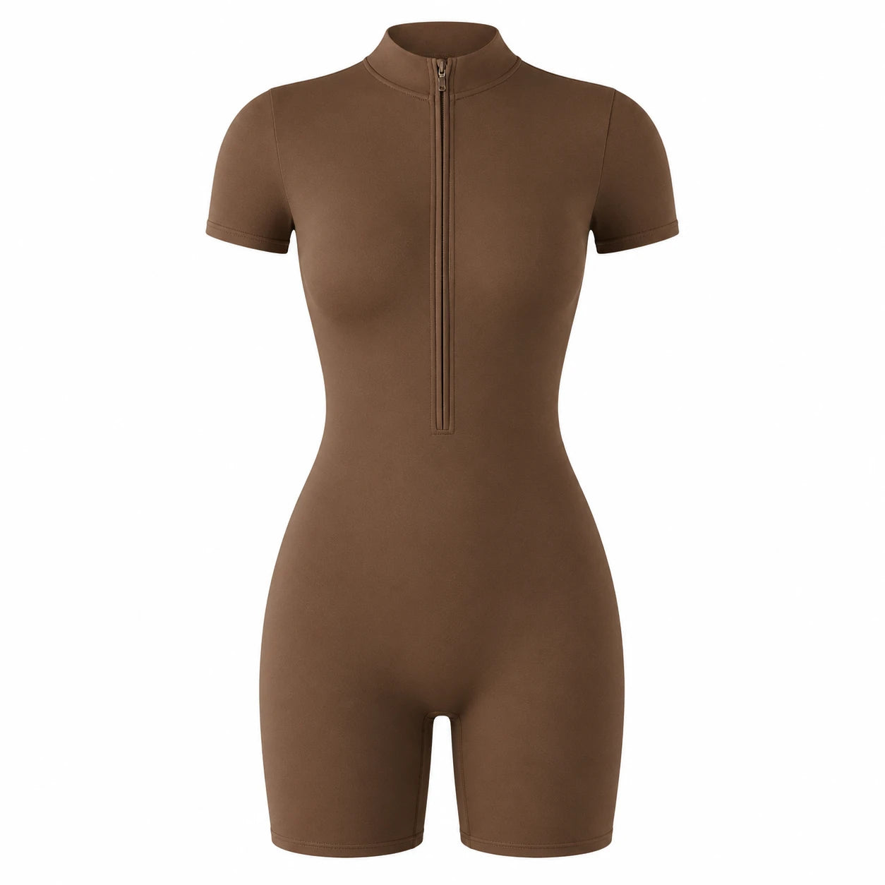 Short Sleeve Zip Romper WHD0606619