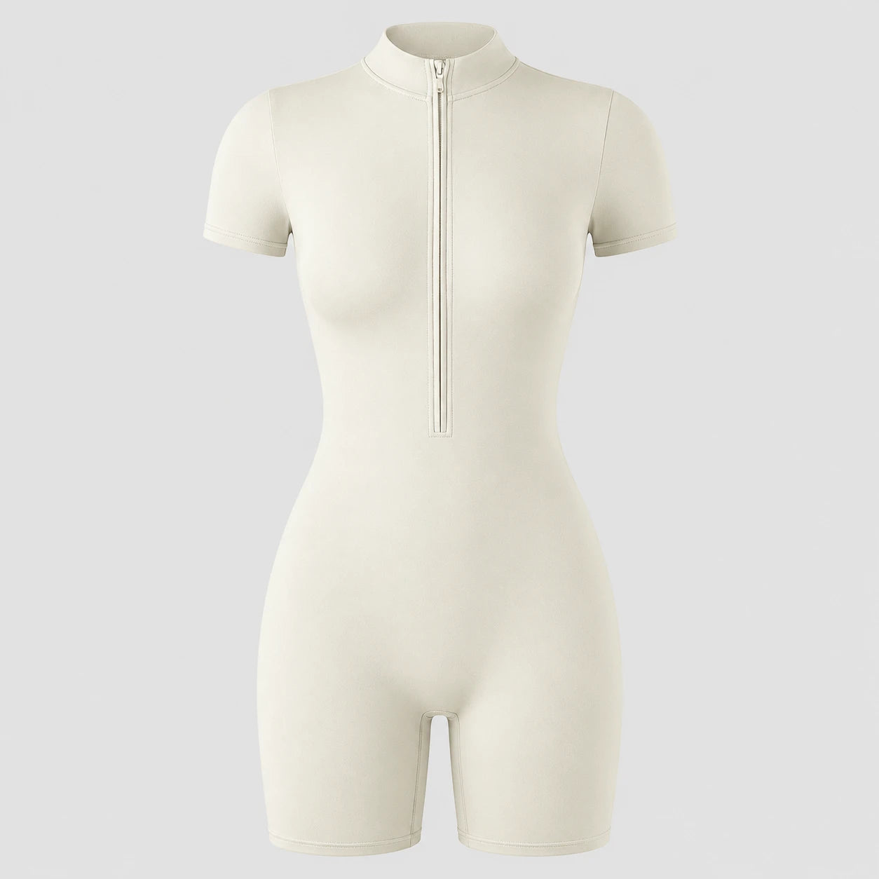 Short Sleeve Zip Romper WHD0606619