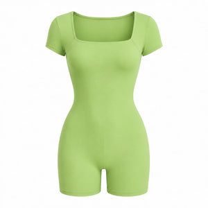 Open Back Short Sleeve Romper WHD0606622