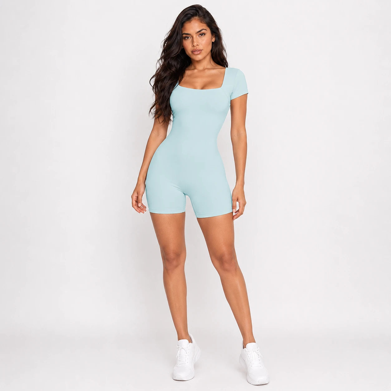 Open Back Short Sleeve Romper WHD0606622