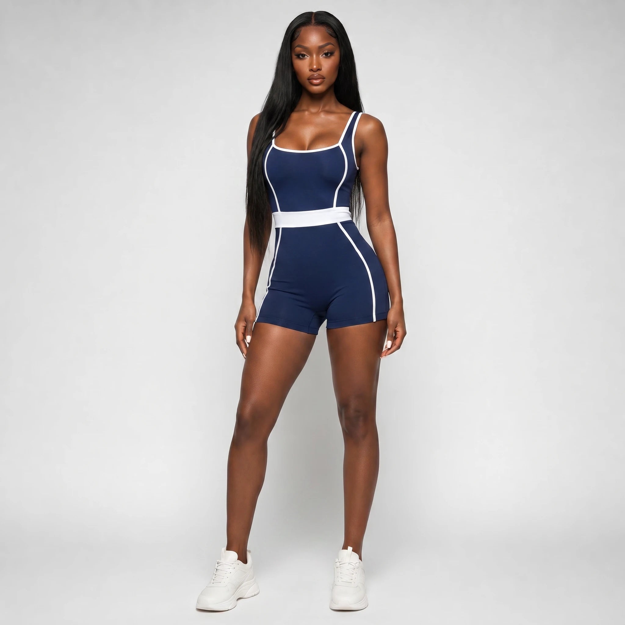 Contrast Trim Active Romper WHD0606623