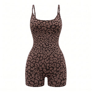 Leopard Print Active Romper WHD0606624