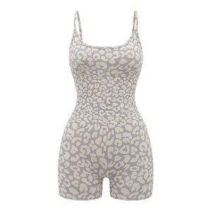 Leopard Print Active Romper WHD0606624