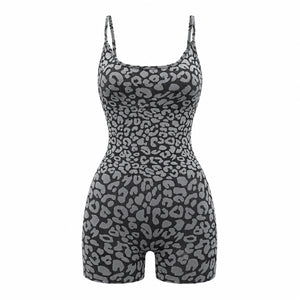 Leopard Print Active Romper WHD0606624