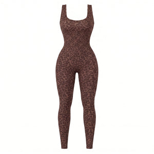 Leopard Cross-Back Active Jumpsuit WHD0606626
