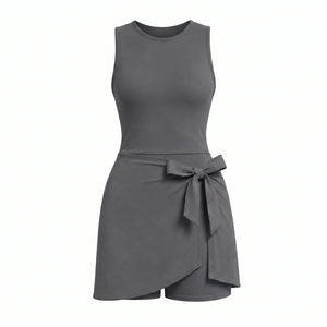 Tie Waist Tennis Romper Dress WHD0606628