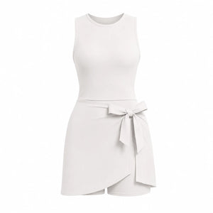 Tie Waist Tennis Romper Dress WHD0606628