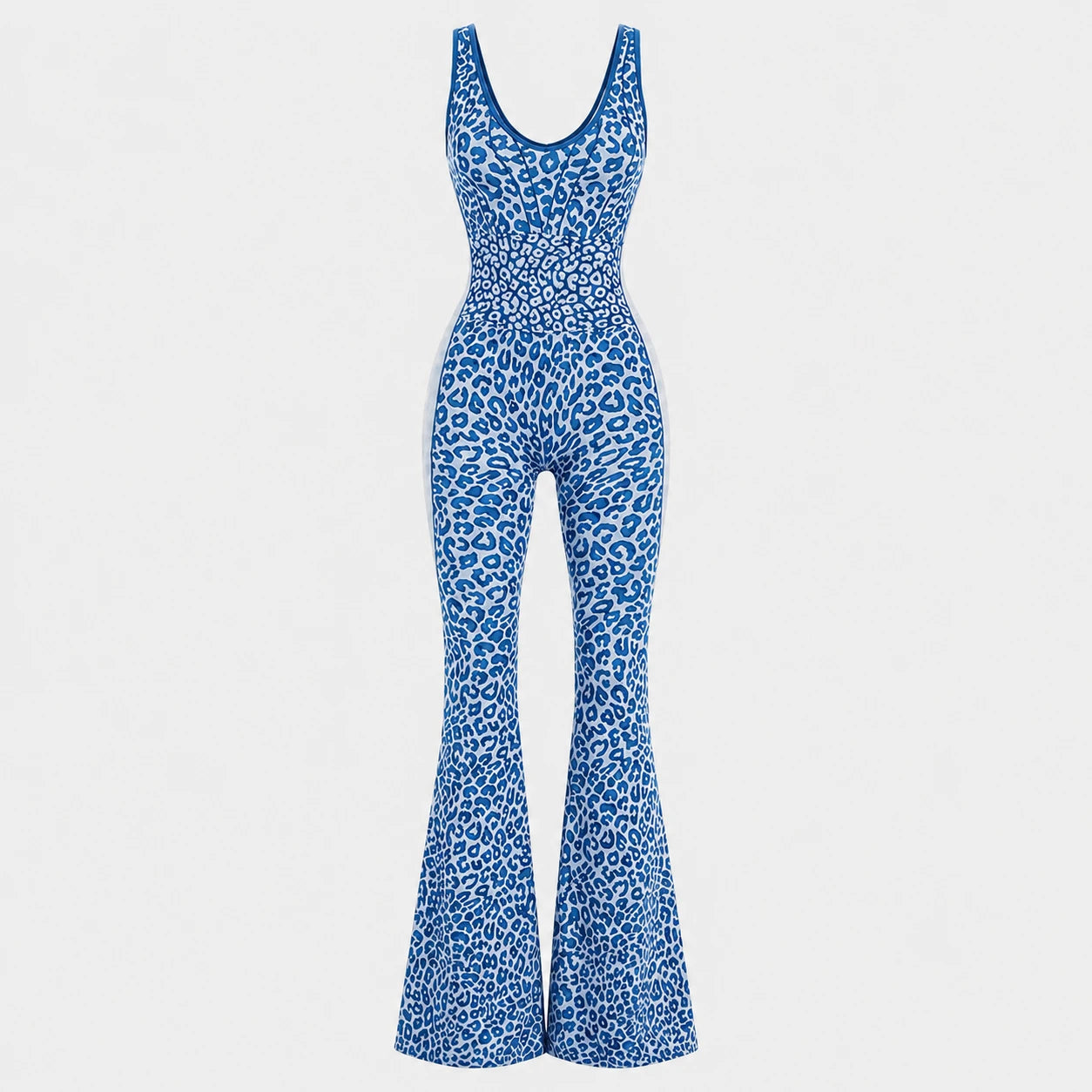 Leopard Print Flare Jumpsuit WHD0606630