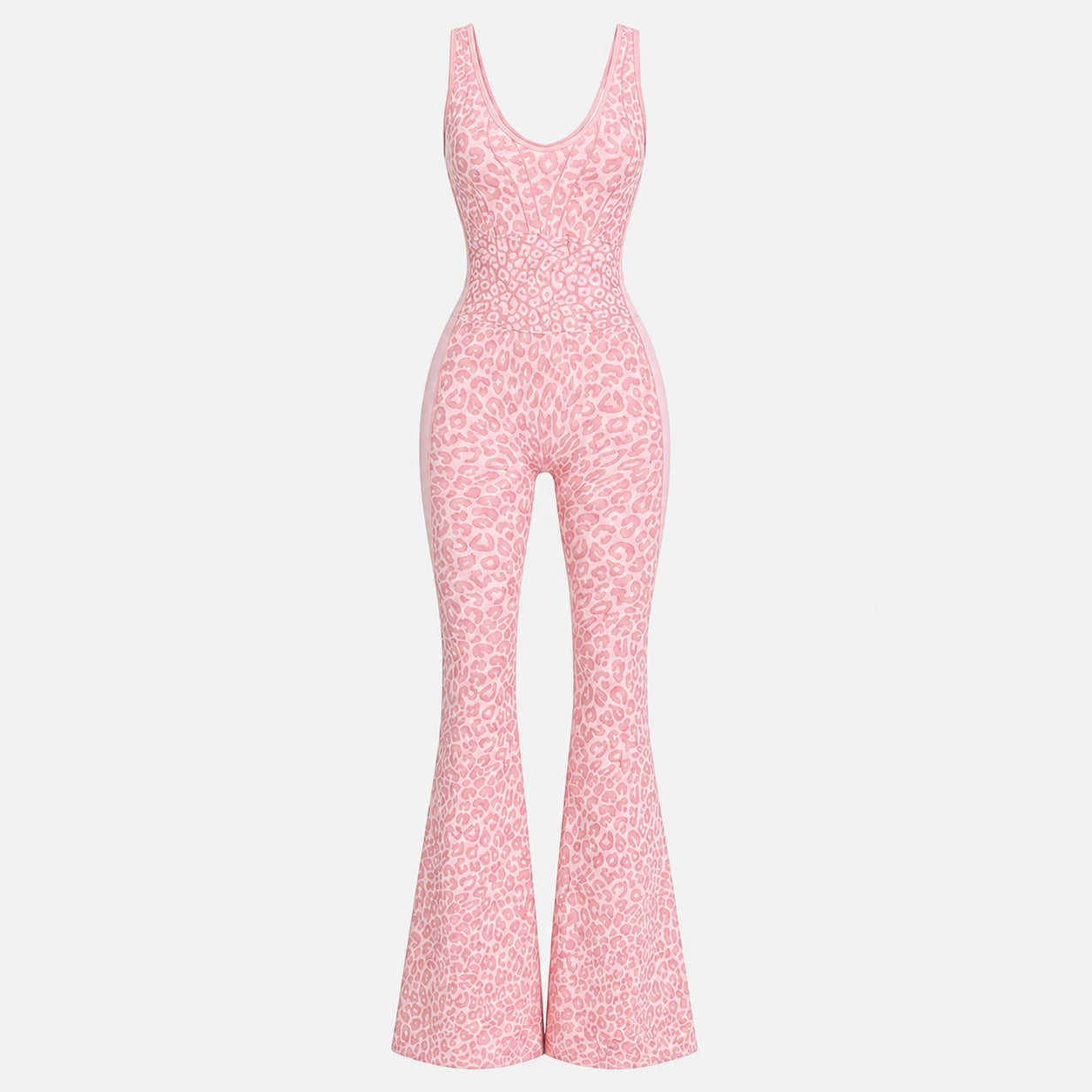 Leopard Print Flare Jumpsuit WHD0606630