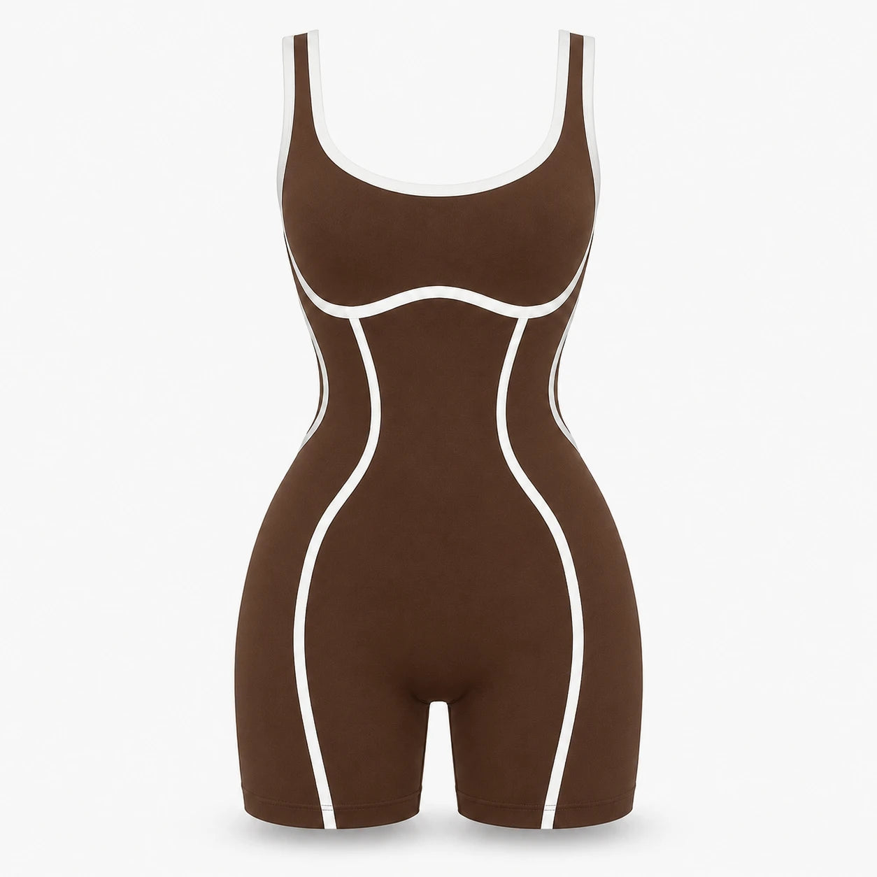 Contrast Trim Cutout Romper WHD0606633