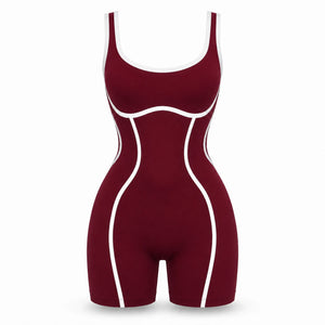 Contrast Trim Cutout Romper WHD0606633