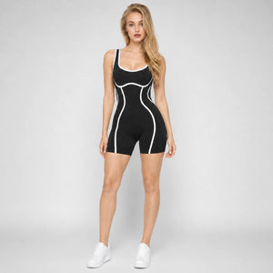 Contrast Trim Cutout Romper WHD0606633