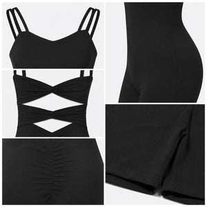 Double Strap Cutout Romper WHD0606634
