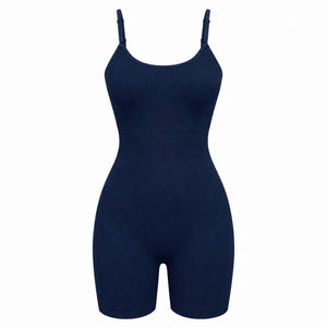 Ribbed Cross-Back Active Romper WHD0606637