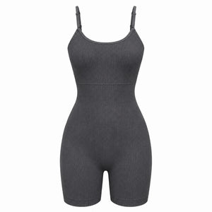 Ribbed Cross-Back Active Romper WHD0606637