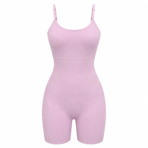 Ribbed Cross-Back Active Romper WHD0606637