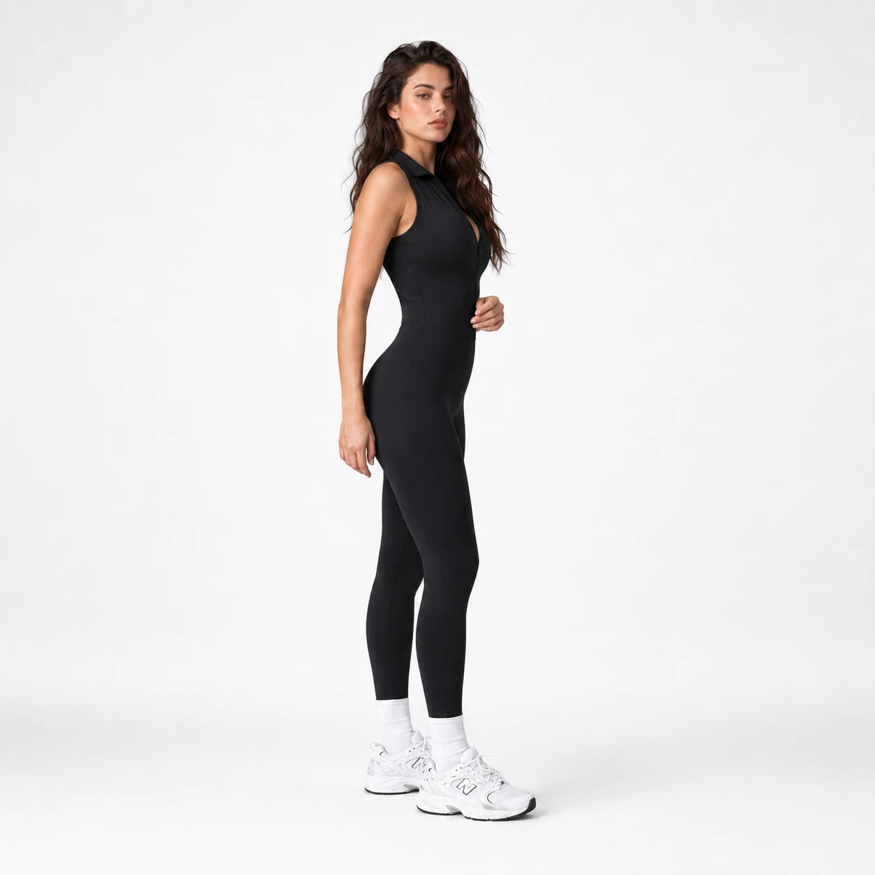 Zip Front Athletic Jumpsuit WHD0606638