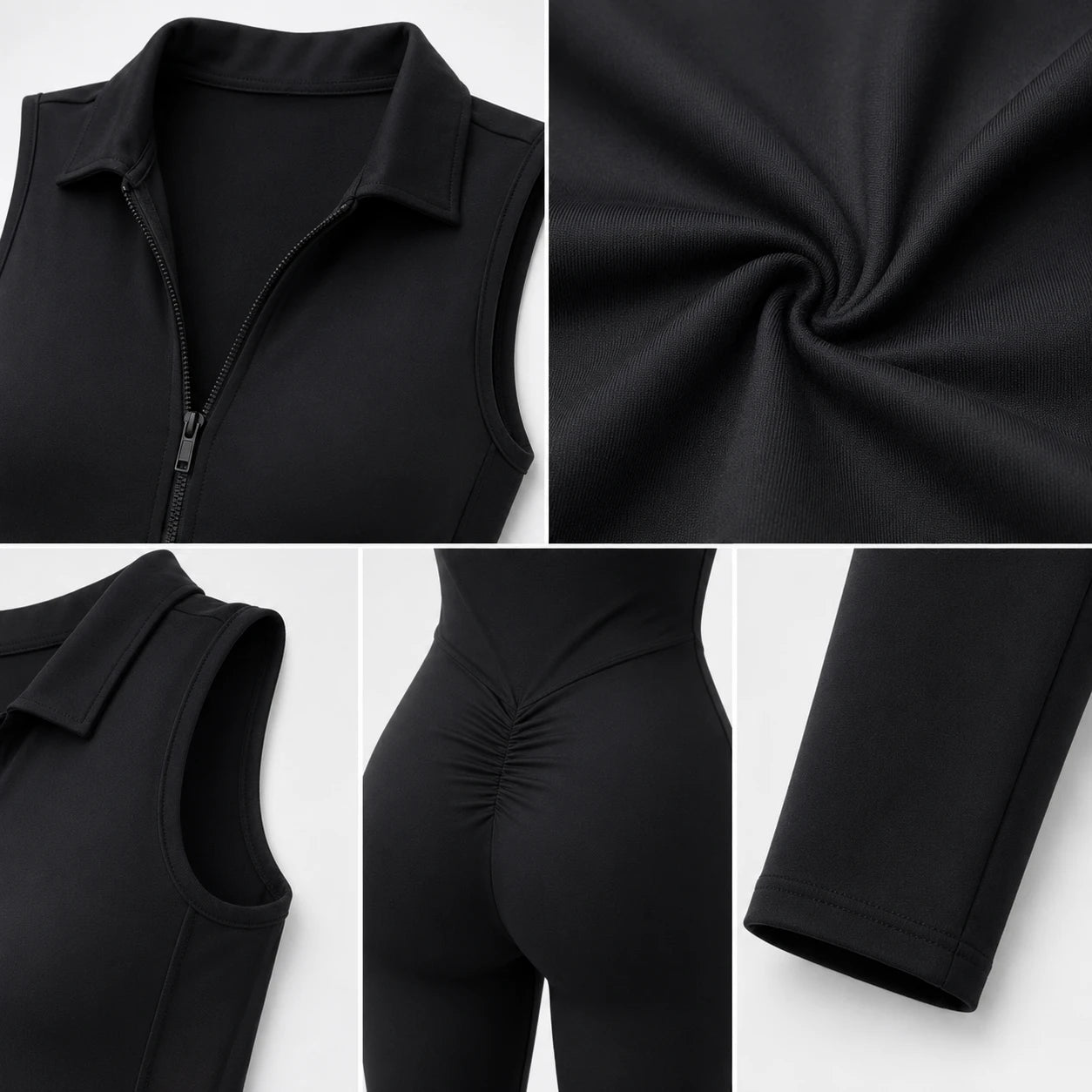 Zip Front Athletic Jumpsuit WHD0606638