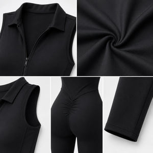 Zip Front Athletic Jumpsuit WHD0606638