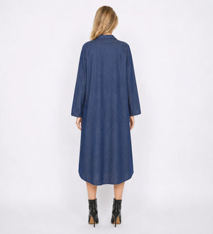 Relaxed Denim-Look Shirt Dress WHD0607006
