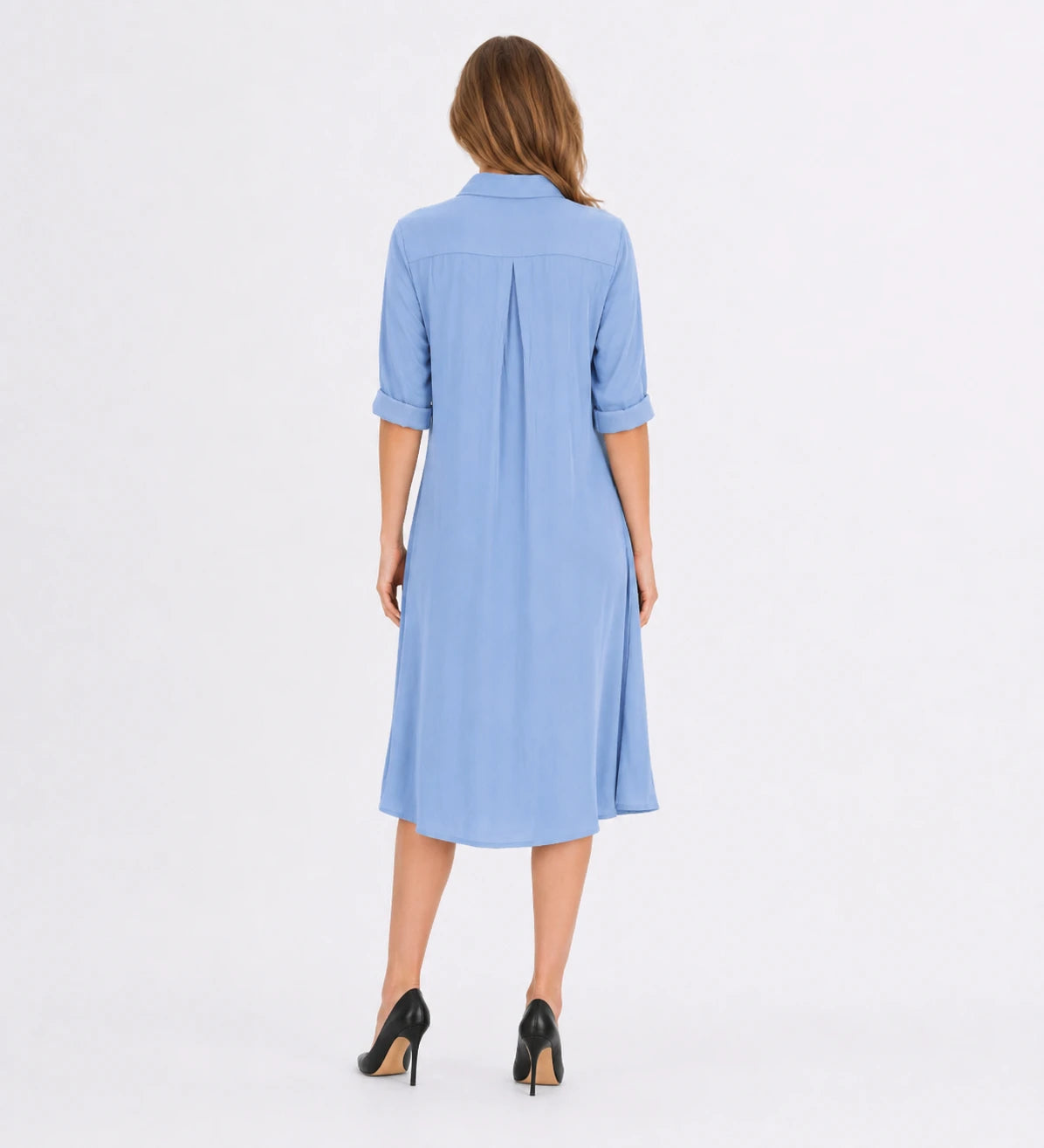 Light Blue Shirt Dress WHD0607007