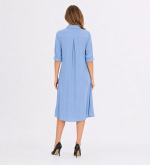 Light Blue Shirt Dress WHD0607007