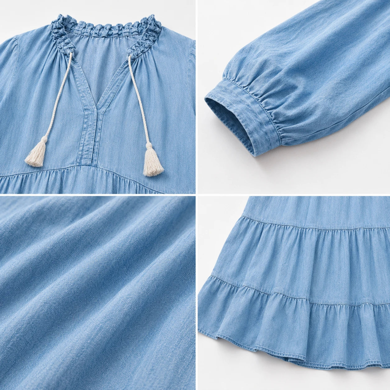 Ruffle Neck Tiered Maxi Dress WHD0607008