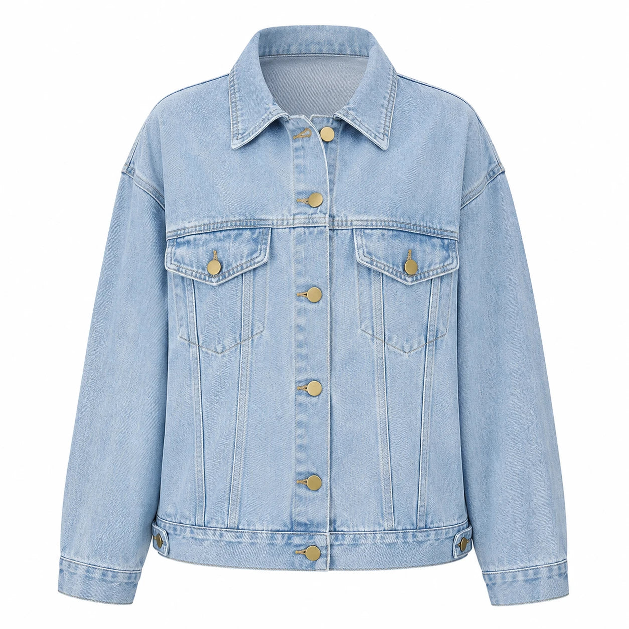 Oversized Longline Denim Jacket WHD0607023