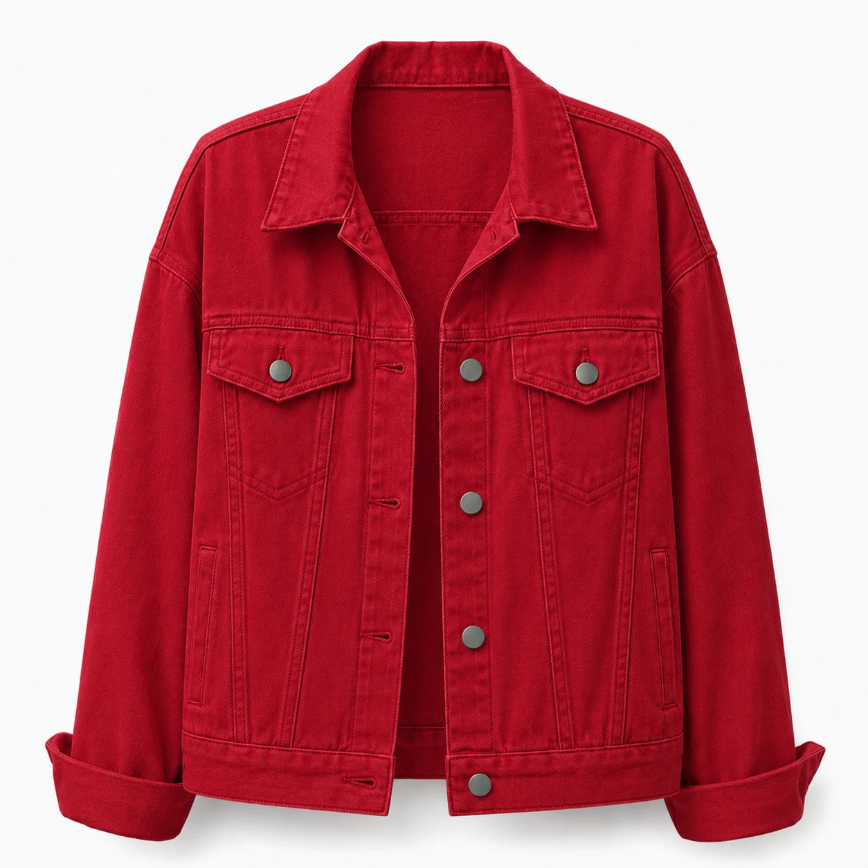 Oversized Pink Denim Jacket WHD0607030
