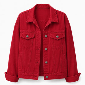 Oversized Pink Denim Jacket WHD0607030