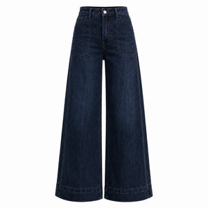 Washed Brown Wide Leg Jeans WHD0607041