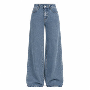 Washed Black Wide Leg Jeans WHD0607044