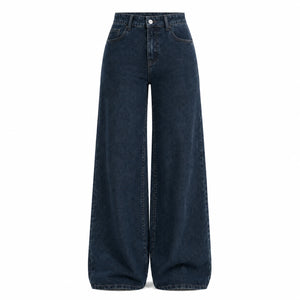 Washed Black Wide Leg Jeans WHD0607044