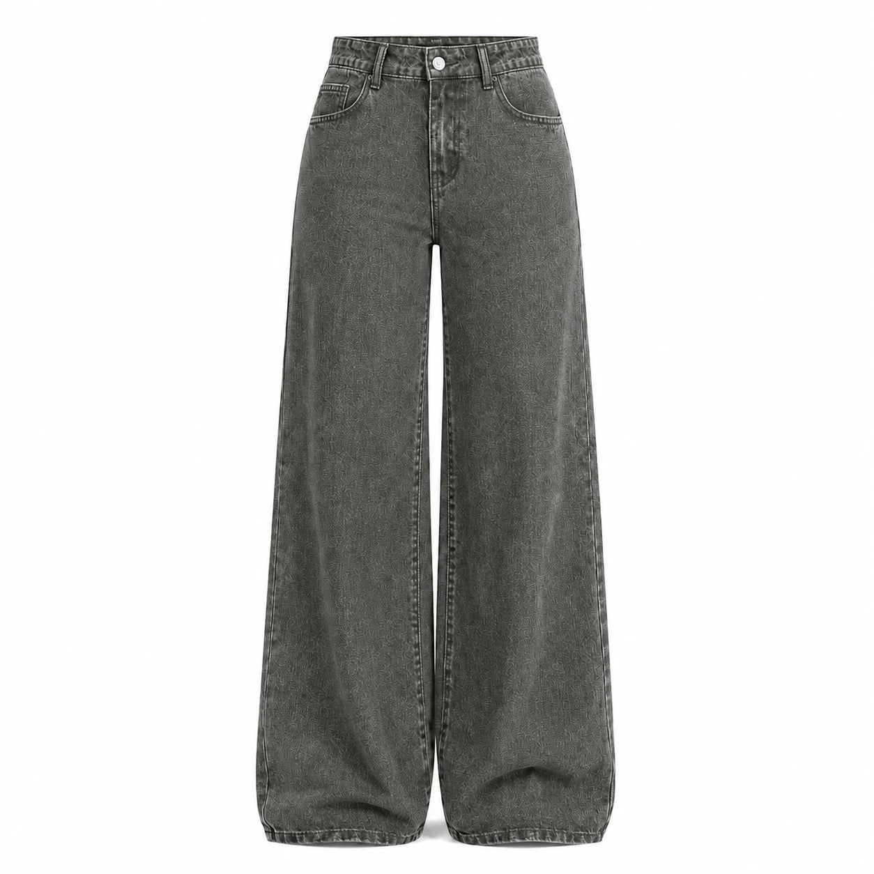 Washed Black Wide Leg Jeans WHD0607044