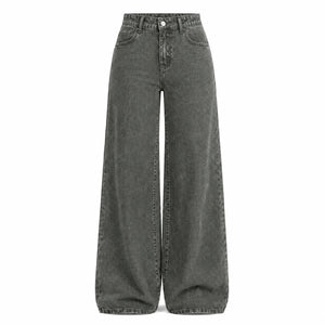 Washed Black Wide Leg Jeans WHD0607044