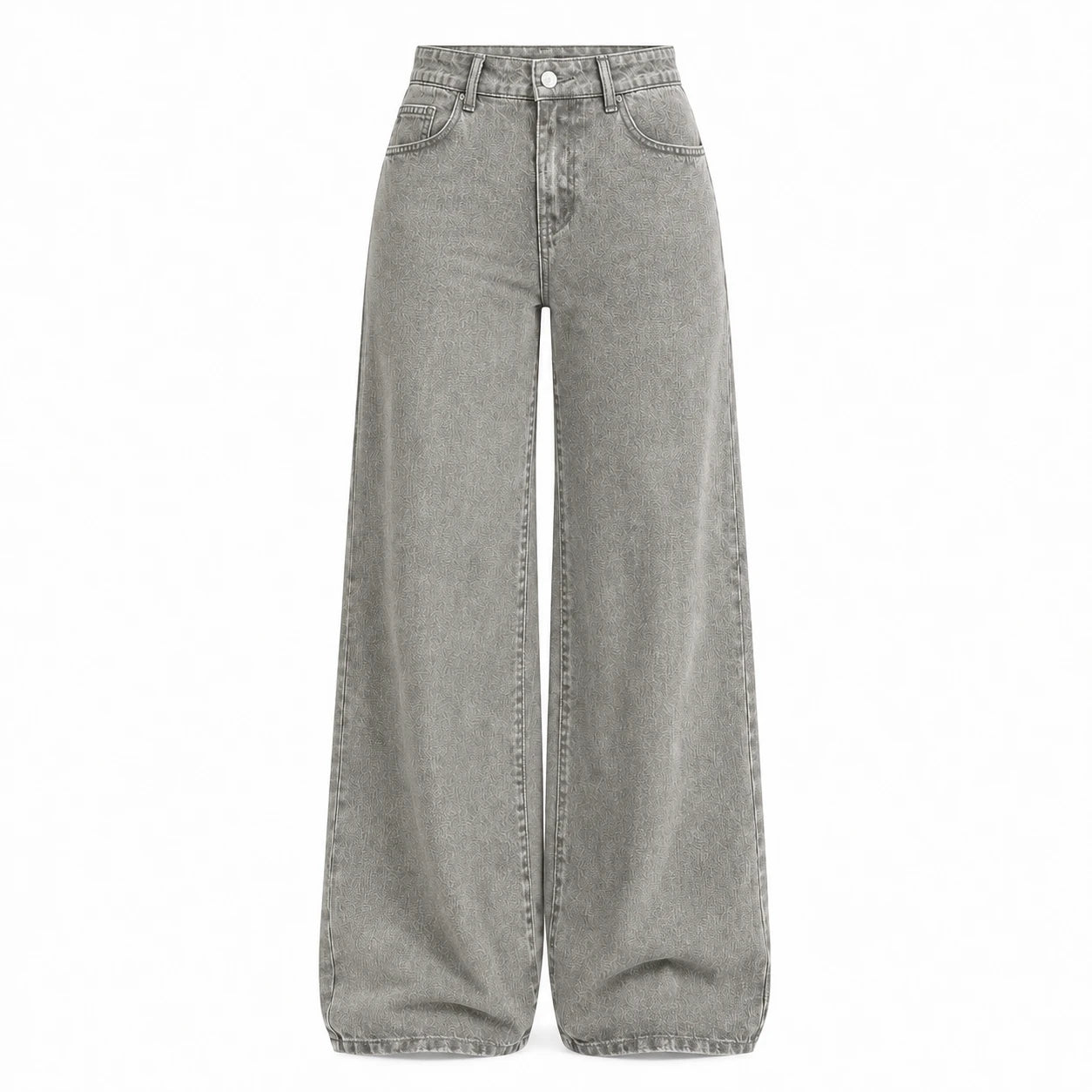 Washed Black Wide Leg Jeans WHD0607044