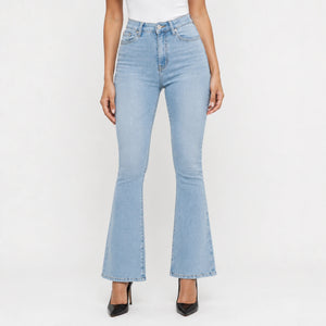Bow Embroidered Flare Jeans WHD0607045