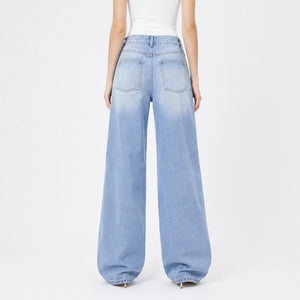 Extreme Distressed Wide Leg Jeans WHD0607047