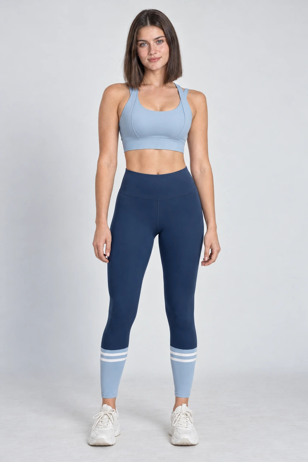 WEARHUB Polyester-Spandex Hem-Panel Active Pants — Starry Black, front view