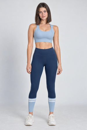 WEARHUB Polyester-Spandex Hem-Panel Active Pants — Starry Black, front view