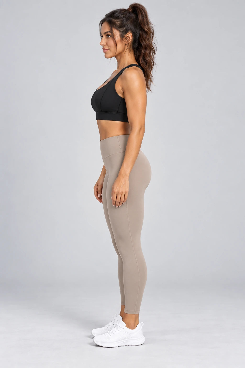 WEARHUB Polyester-Spandex Double-Strap Sports Bra — product, side view
