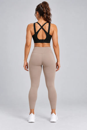 WEARHUB Polyester-Spandex Double-Strap Sports Bra — product, back view