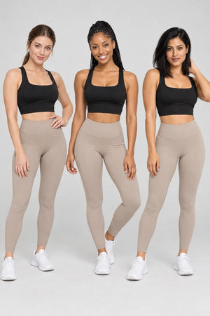WEARHUB Polyester-Spandex Double-Strap Sports Bra — product, multiracial view